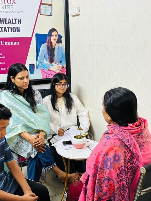 Consultations at the mental health camp