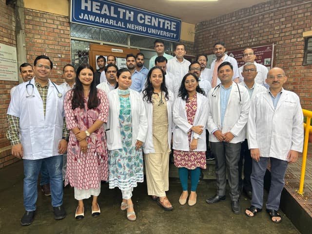 At the Health Centre, Jawaharlal Nehru University
